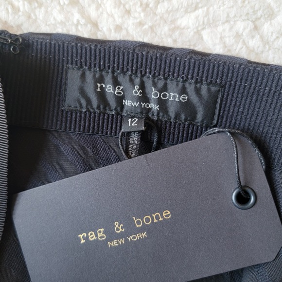 NWT‎ rag & bone Black Simone Zebra Pants High Rise Cropped Size 12 - Picture 11 of 13